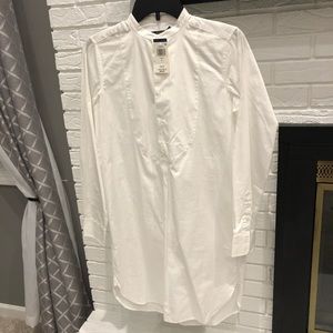 White Ralph Lauren half button down dress